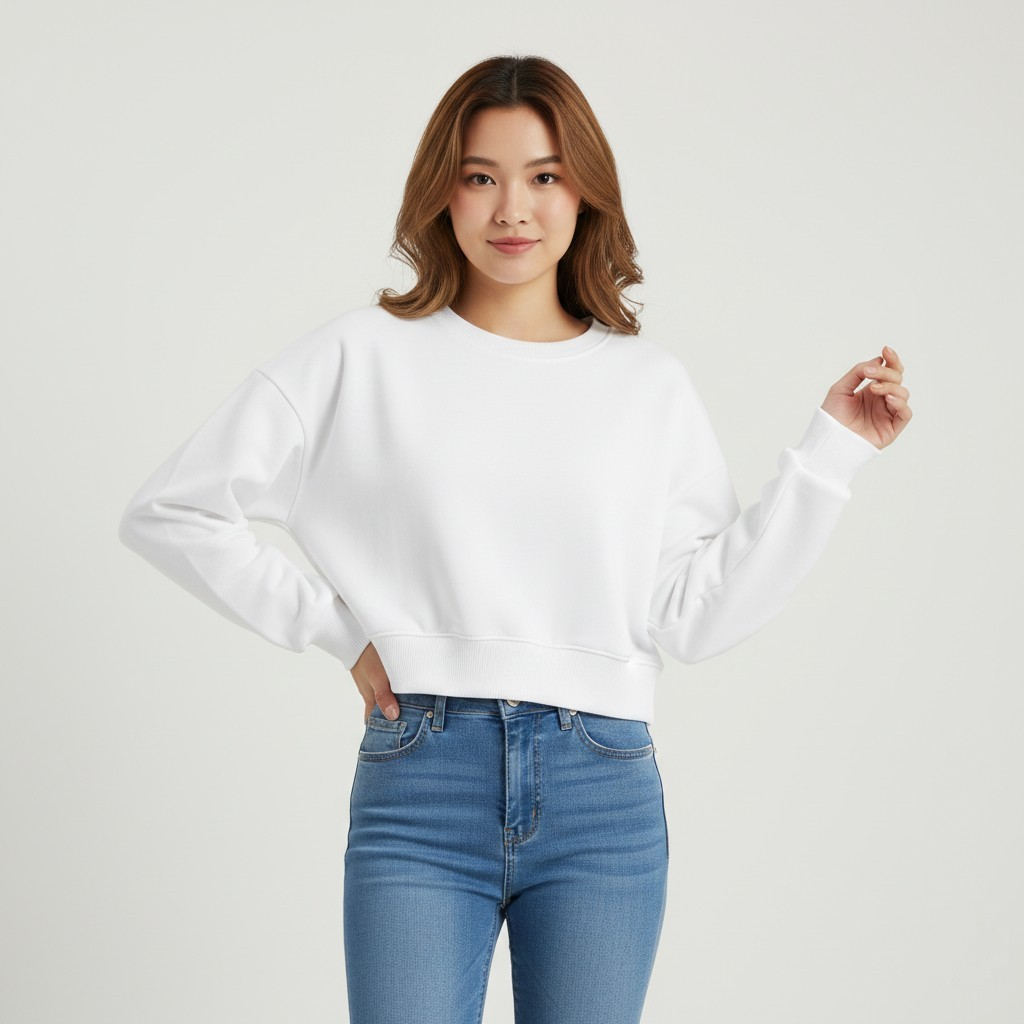 DRAVOX Women’s Knit Sweatshirt with Puff Print