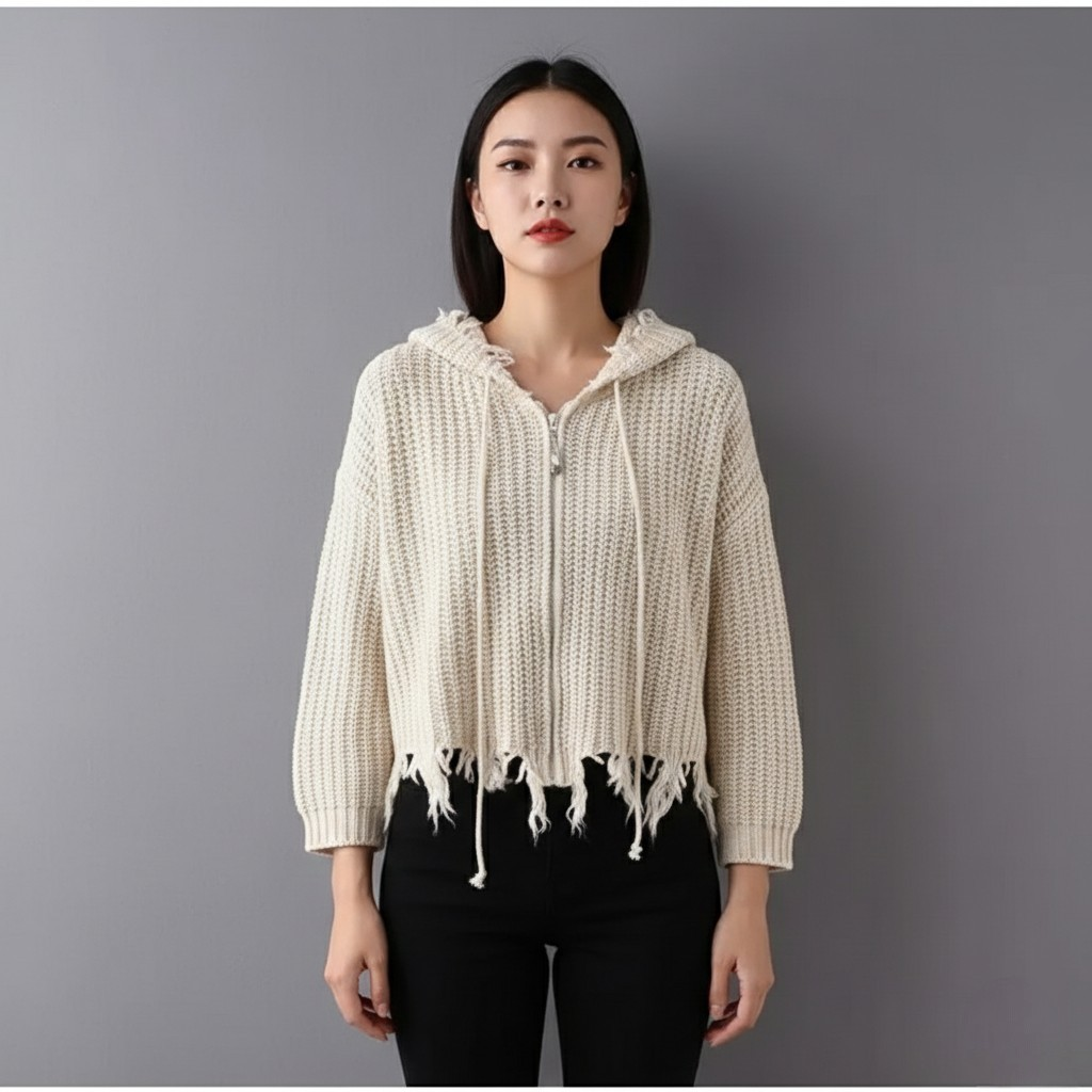 DRAVOX Premium Knitted Hoodie for Women