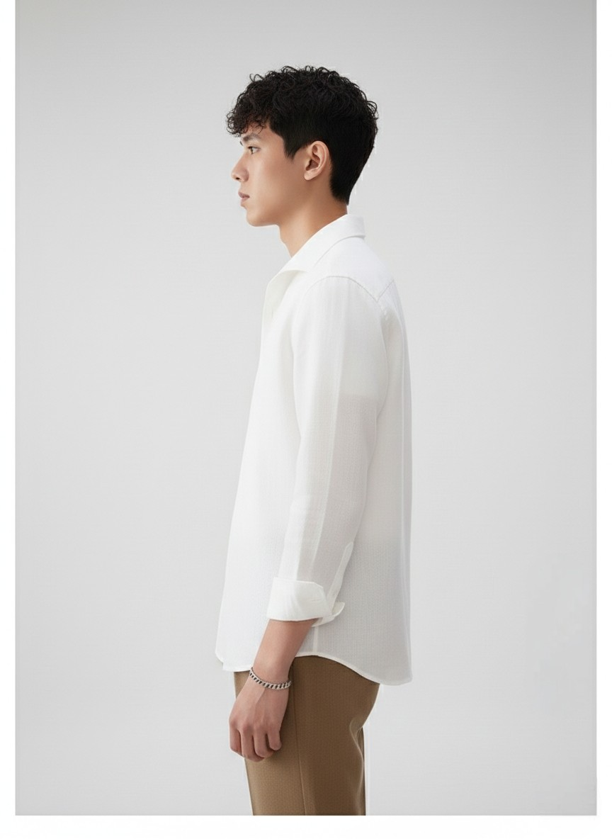 DRAVOX Men’s Flax Linen Casual Shirt